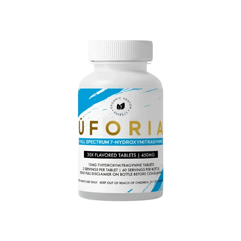 Uforia Full Spectrum 30ct 7-OH Tabs Blue 15mg Per Tablet