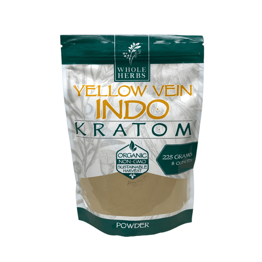 WHOLE HERBS KRATOM POWDER 225G / 8OZ - INDO YELLOW VEIN