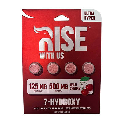 RISE WITH US 7-HYDROXYMITRAGYNINE TABLETS 4CT 125MG PER TABLET