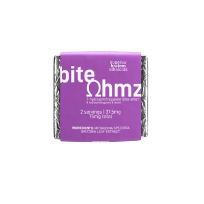 Bite Ohmz 1ct 7OH + 8OH & Red OH Chocolate Squares 75mg per Square