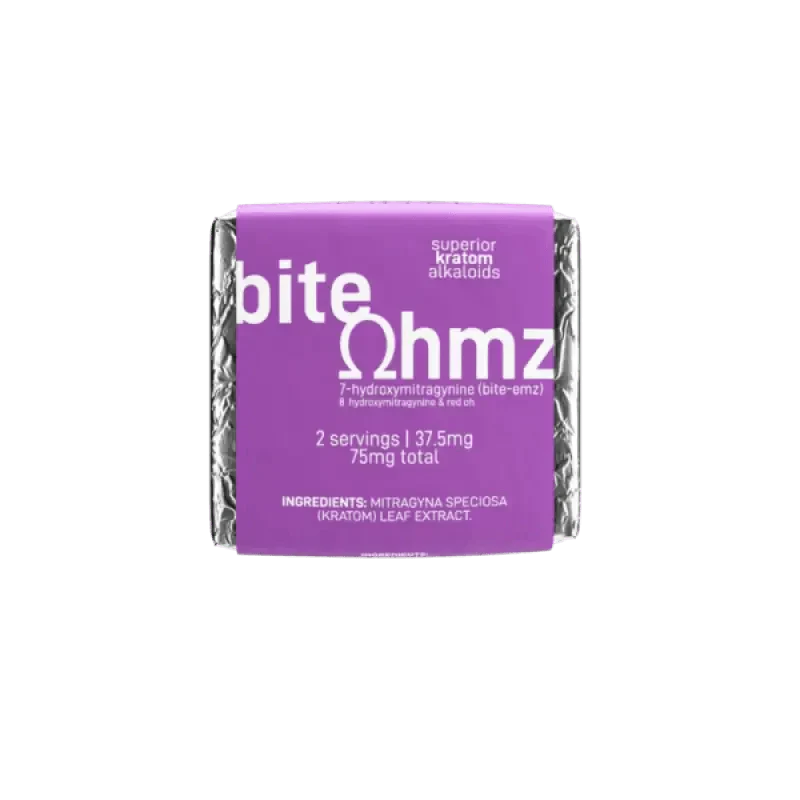 Bite Ohmz 1ct 7OH + 8OH & Red OH Chocolate Squares 75mg per Square