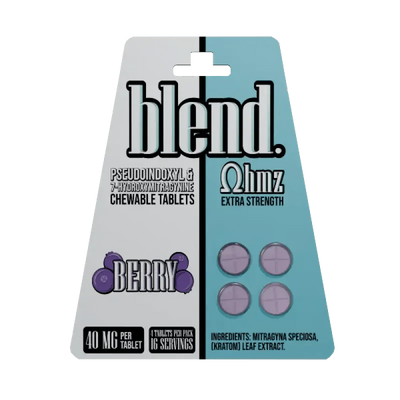 Blend Ohmz 4ct 7OH Chewable Tabs Berry 40mg Per Tablet