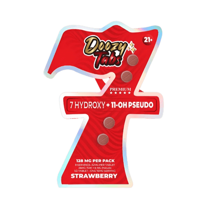 Doozy Tabs 4ct 7OH+11OH Pseudo Chewable Tabs Strawberry 32mg per Tablet