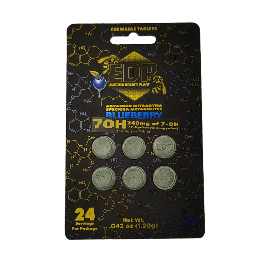EDP 6ct 7OH Chewable Tabs Blueberry 40mg per Tablet