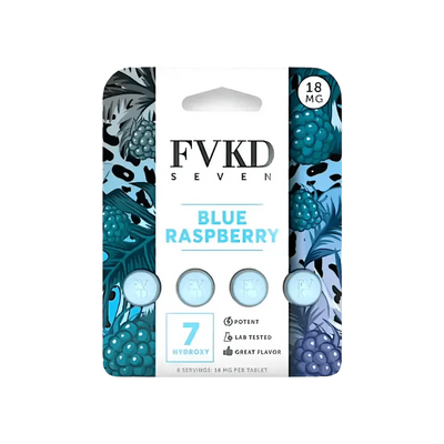 FVKD Seven 4ct 7OH Tabs Blue Raspberry 18mg per Tablet