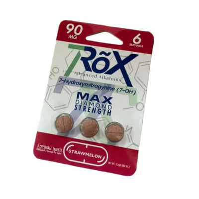 7ROX ADVANCED ALKALOIDS 7-HYDROXYMITRAGYNINE MAX DIAMOND STRENGTH TABLETS 30MG 3CT – STRAWMELON