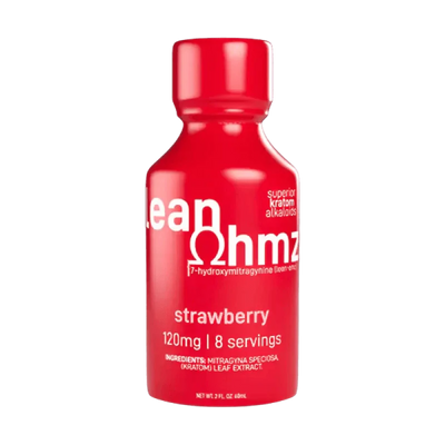 Lean Ohmz Exodus 7-Hydroxymitragynine Syrup Strawberry 120mg 2oz
