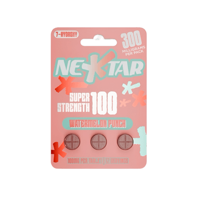 NEKTAR 3ct 7OH Chewable Tabs Super Strength Watermelon Punch 100mg Per Tablets