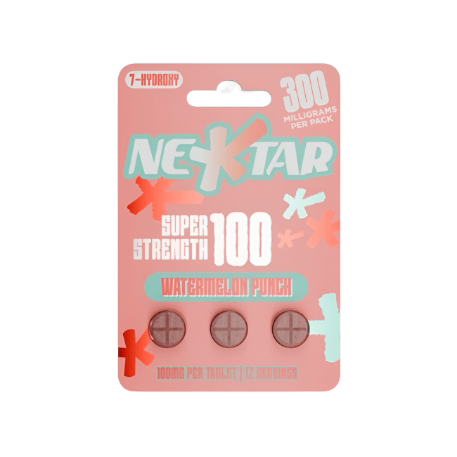NEKTAR 3ct 7OH Chewable Tabs Super Strength Watermelon Punch 100mg Per Tablets