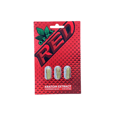 O.P.M.S. KRATOM CAPSULES - RED 3CT