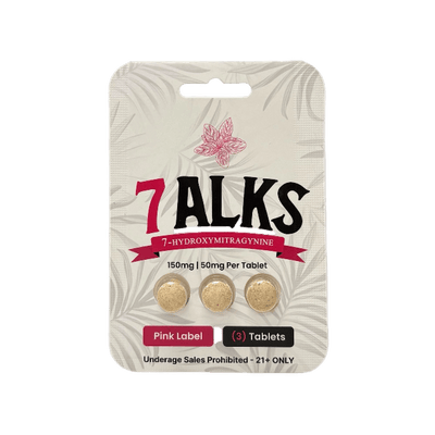 7ALKS 3ct 7OH Chewable Tabs Pink Label 50mg Per Tablets