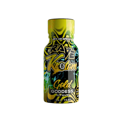 RAVE KRATOM GOLD GODDESS 0.5OZ - CITRUS (FULL SPECTRUM, 140MG MIT)