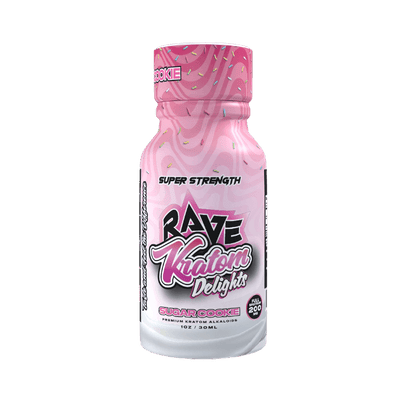 RAVE KRATOM BLACKED OUT SHOT 1OZ - SUGAR COOKIE (FULL SPECTRUM, 225MG)