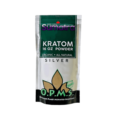 O.P.M.S. SILVER KRATOM POWDER 16OZ - SUMATRA RED VEIN