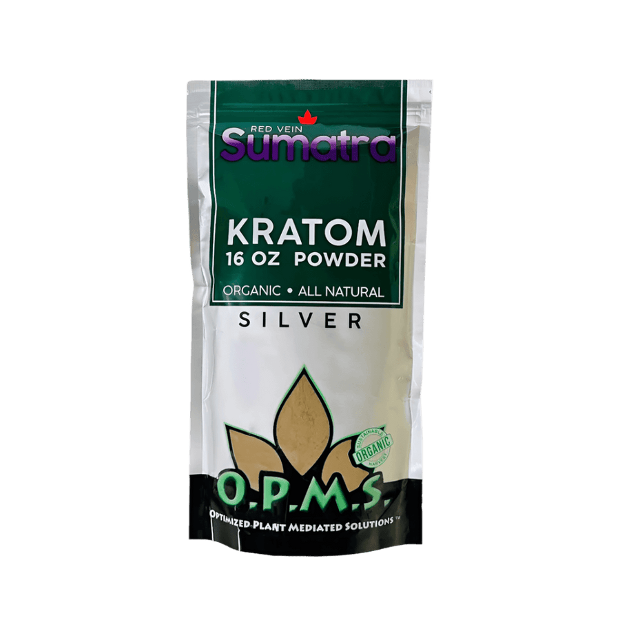O.P.M.S. SILVER KRATOM POWDER 16OZ - SUMATRA RED VEIN