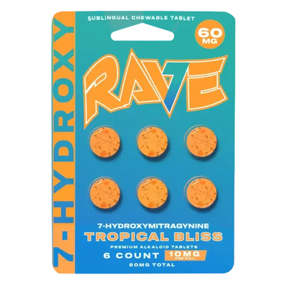 Rave 7-Hydroxymitragynine Chewable Tabs 6ct 10mg per Tablet