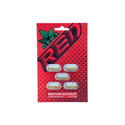 O.P.M.S. KRATOM CAPSULES - RED 5CT