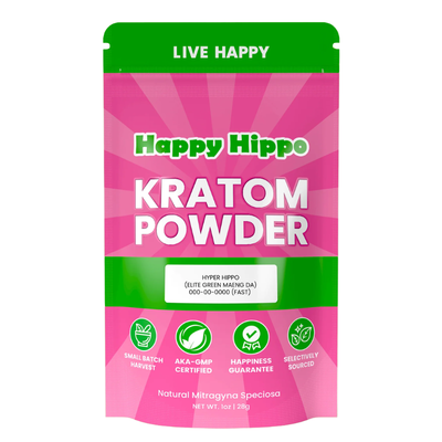 Happy Hippo Kratom Powder 500g / 17.6oz