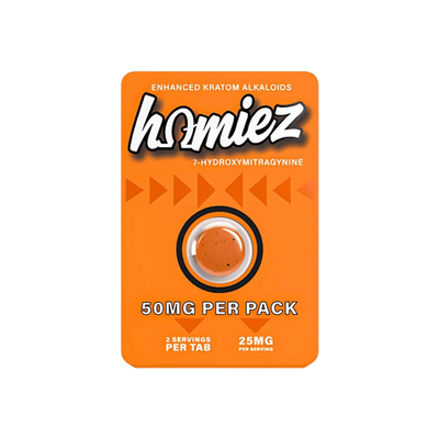 HOMIEZ 7-HYDROXYMITRAGYNINE TABLETS 1CT / 50MG EACH – TANGERINE