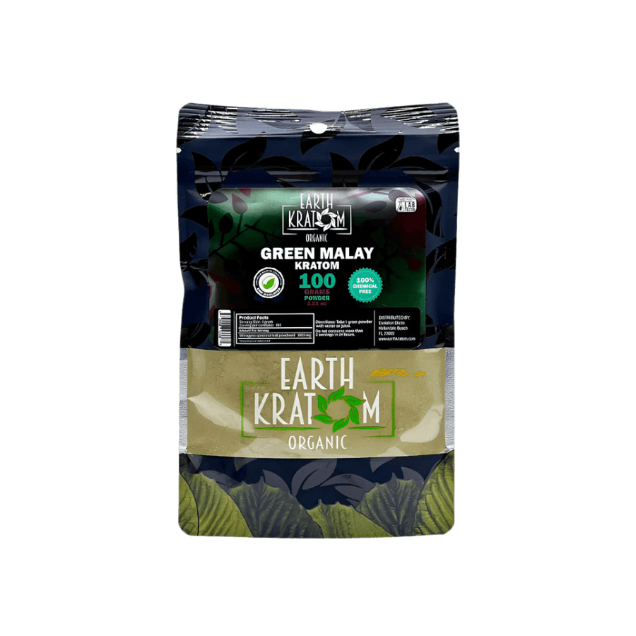 EARTH KRATOM POWDER 100G - MALAY GREEN VEIN