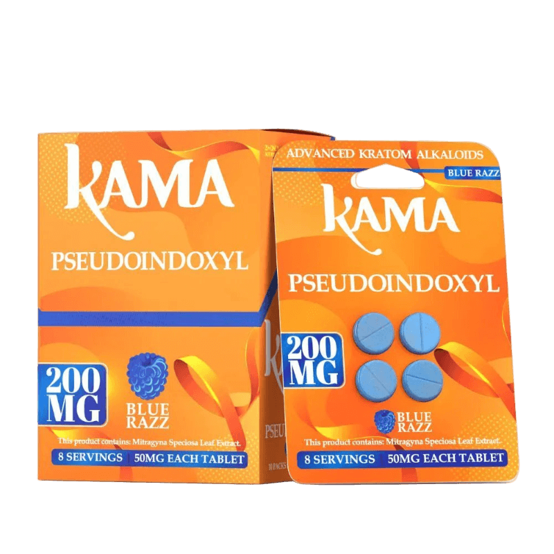 KAMA 4ct Psuedoindoxyl Tabs Blue Razz 50mg per Tablet