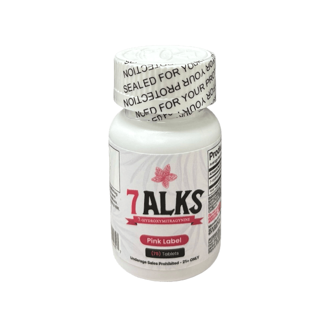 7ALKS 75ct 7OH Chewable Tabs Pink Label Bottle 20mg Per Tablets