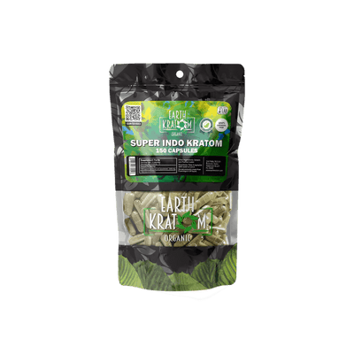 EARTH KRATOM CAPSULES 150CT - INDO SUPER GREEN VEIN