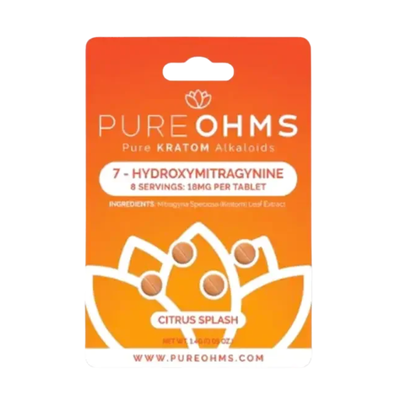 Pure Ohms 7-Hydroxymitragynine Tablets 4ct 18mg per Tablet