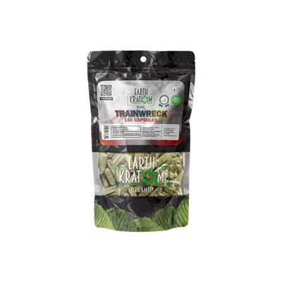 EARTH KRATOM CAPSULES 150CT - TRAINWRECK