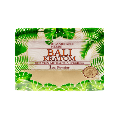 REMARKABLE HERBS KRATOM POWDER 1OZ - BALI RED VEIN