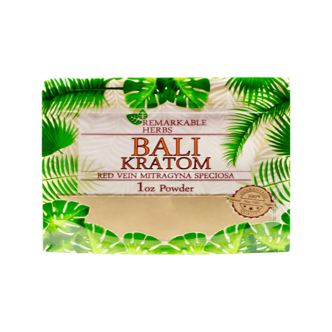 REMARKABLE HERBS KRATOM POWDER 1OZ - BALI RED VEIN