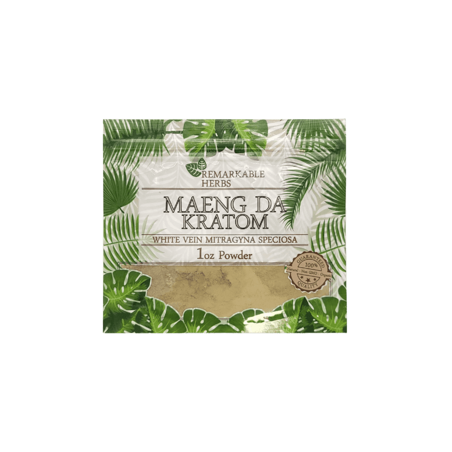 REMARKABLE HERBS KRATOM POWDER 1OZ - MAENG DA WHITE VEIN