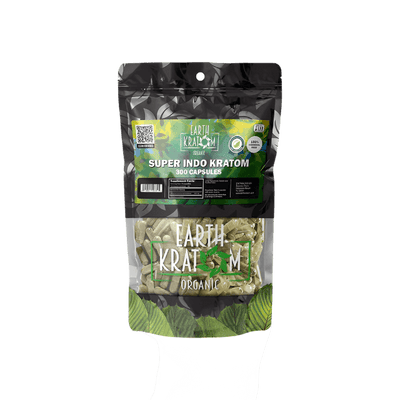 EARTH KRATOM CAPSULES 300CT - INDO SUPER GREEN VEIN
