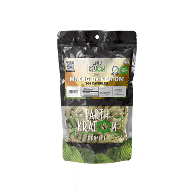EARTH KRATOM CAPSULES 300CT - MAENG DA GREEN VEIN