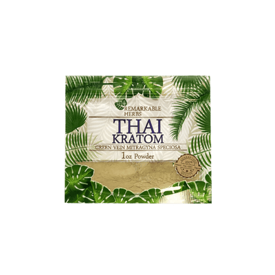 REMARKABLE HERBS KRATOM POWDER 1OZ - THAI GREEN VEIN
