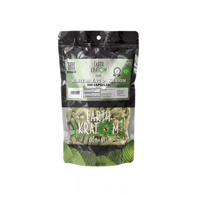 EARTH KRATOM CAPSULES 300CT - MAENG DA WHITE VEIN