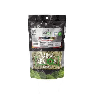 EARTH KRATOM CAPSULES 300CT - TRAINWRECK