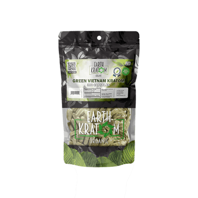 EARTH KRATOM CAPSULES 300CT - VIETNAM GREEN VEIN