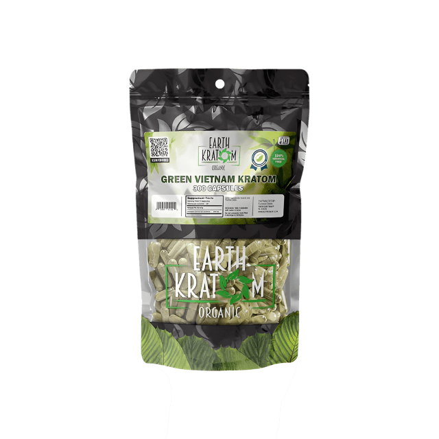 EARTH KRATOM CAPSULES 300CT - VIETNAM GREEN VEIN