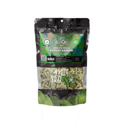 EARTH KRATOM CAPSULES 500CT - HULU GREEN VEIN