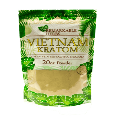 REMARKABLE HERBS KRATOM POWDER 20OZ - VIETNAM GREEN VEIN