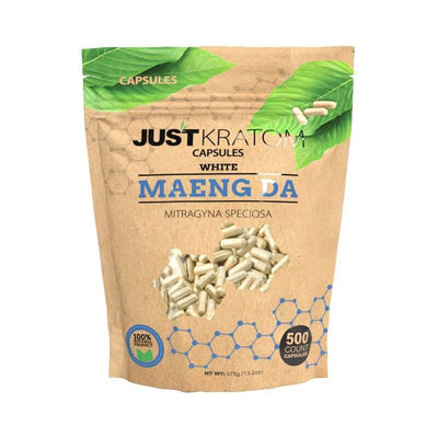 JUST KRATOM CAPSULES 500CT 500MG - MAENG DA WHITE VEIN