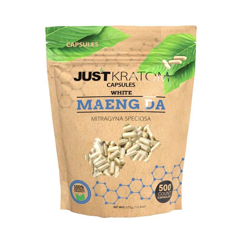 JUST KRATOM CAPSULES 500CT 500MG - MAENG DA WHITE VEIN