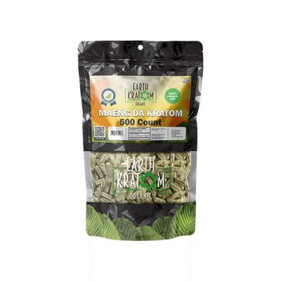 EARTH KRATOM CAPSULES 500CT - MAENG DA GREEN VEIN