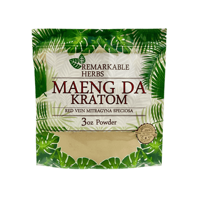 REMARKABLE HERBS KRATOM POWDER 3OZ - MAENG DA RED VEIN