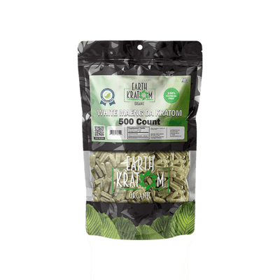 EARTH KRATOM CAPSULES 500CT - MAENG DA WHITE VEIN