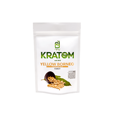 NJOY KRATOM CAPSULES 150CT - BORNEO YELLOW VEIN
