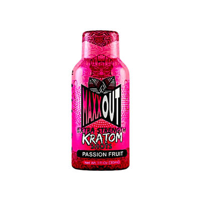 MAXXOUT EXTRA STRENGTH KRATOM SHOT 380MG – PASSION FRUIT