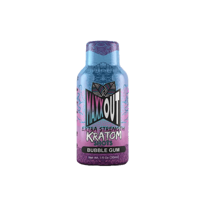 MAXXOUT EXTRA STRENGTH KRATOM SHOT 380MG – BUBBLE GUM
