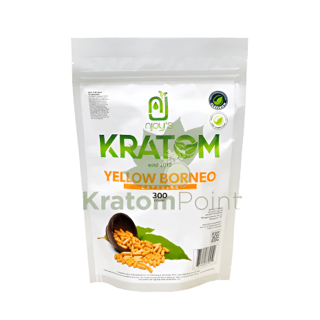NJOY KRATOM CAPSULES 20CT - BORNEO YELLOW VEIN